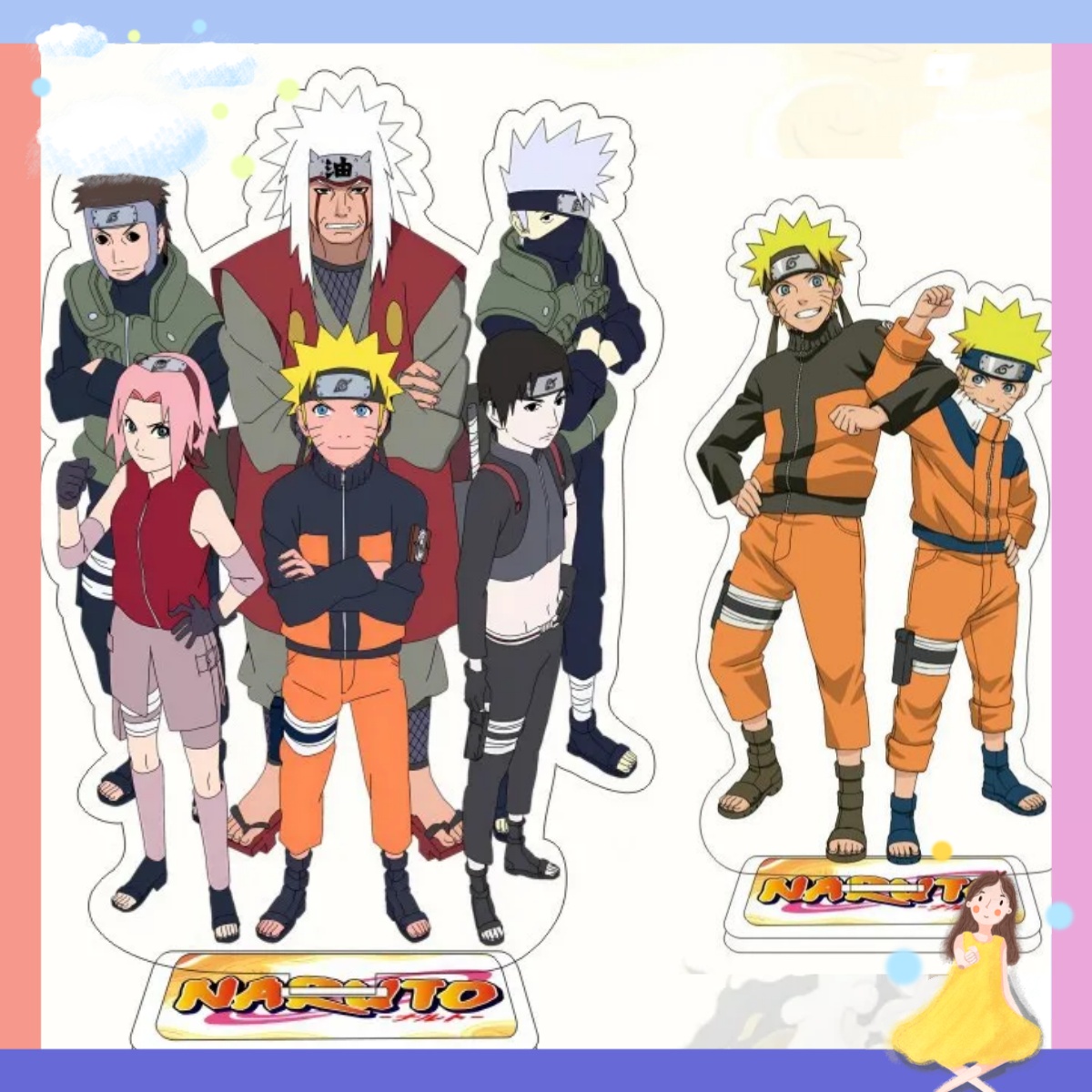 Event Support - Japoński Naruto Anime Dwupoziomowy Akrylowy Stojak