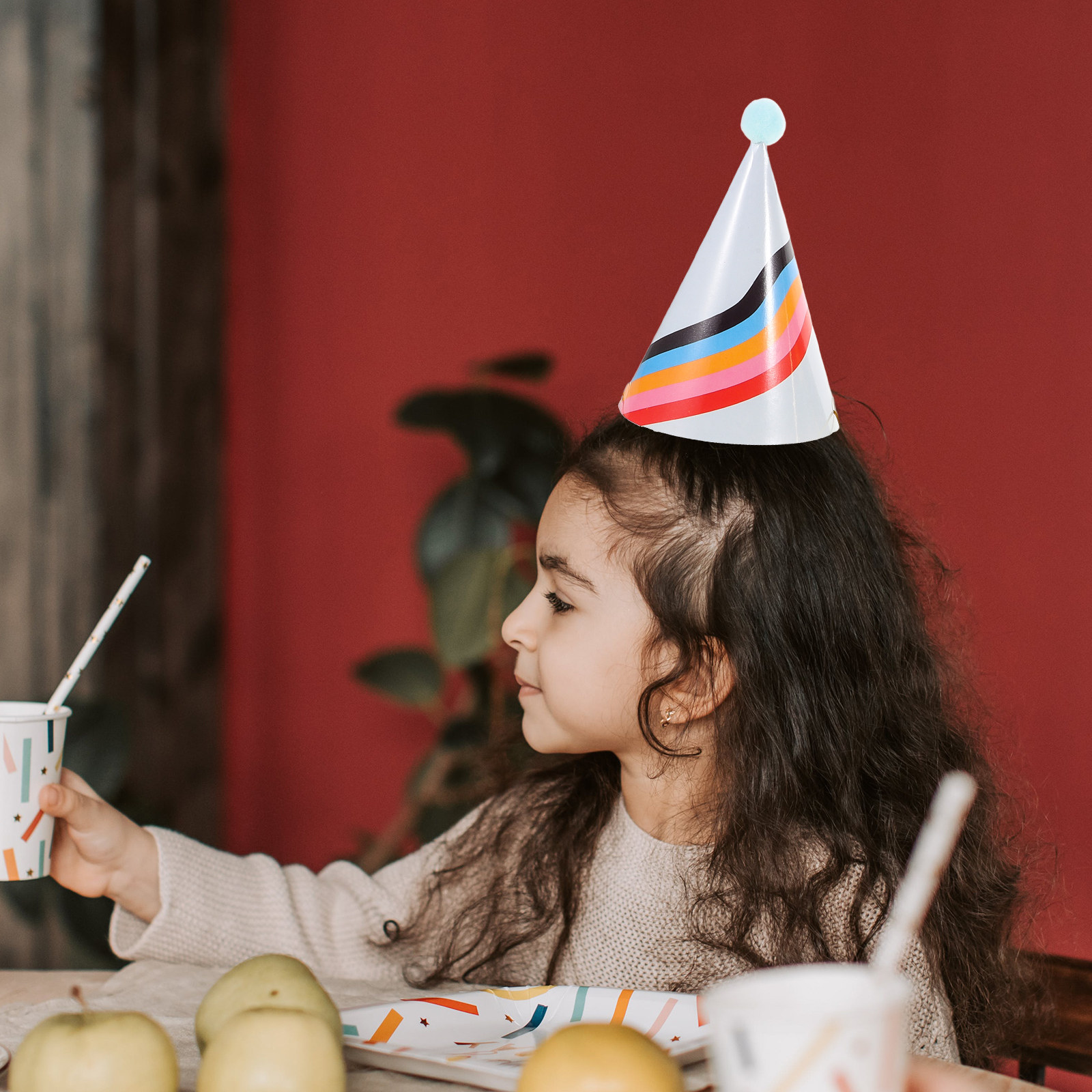 Party Hat Cone - 3 sztuki papierowych kapeluszy w kształcie